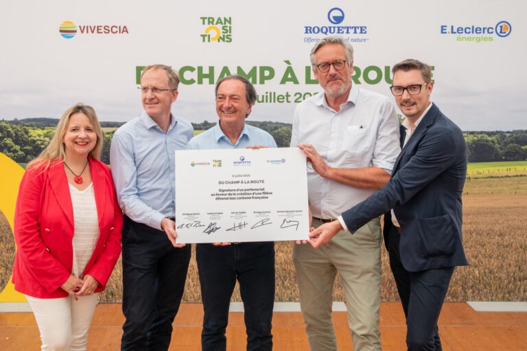 vivescia, roquette et leclerc s’associent pour créer une filière éthanol bas carbone