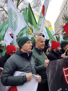 Franck Sander, président de la CGB et Arnaud Rousseau, président de la FNSEA. Les agriculteurs tirent leurs dernières cartouches à Strasbourg